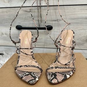 Winnie Harlow x SM Beige Snake Heels